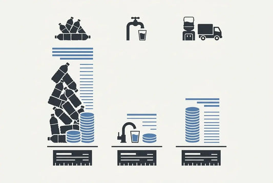 Professional header image for comparison analysis: Reusable vs Single-Use Water Bottles: What the Cost Actua...